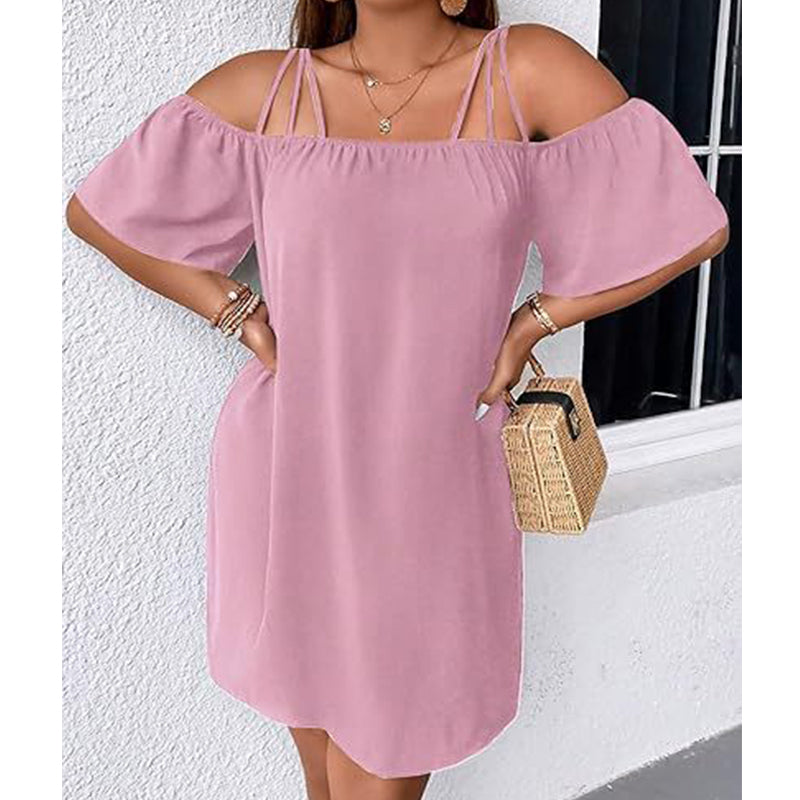 đ„HETA ERBJUDANDE - 50% RABATT!đ Dam elegant enfĂ€rgad miniklĂ€nning