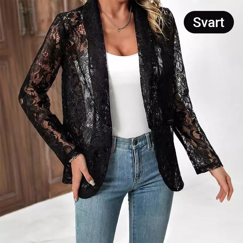 đžđ§„ Blommig spetsjacka med urholkad design