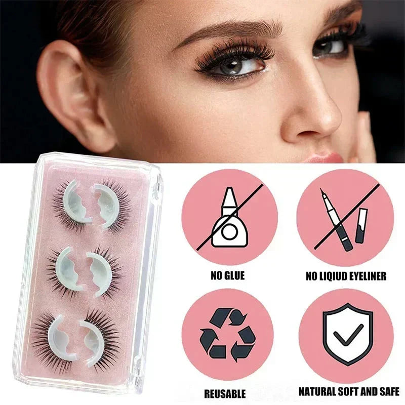 🔥 KÖP 2 FÅ 1 GRATIS! Få naturligt vackra ögon utan tung makeup – mjuka lösögonfransar för en perfekt vardagslook ✨