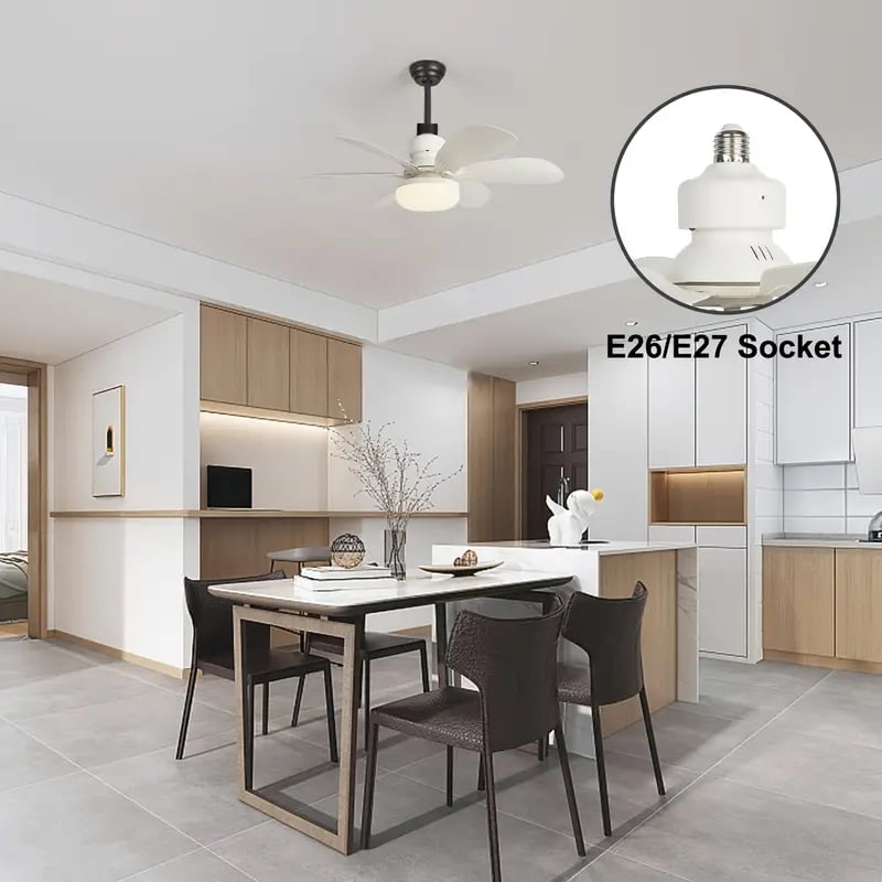 🔥 SmartBreez™ 40W LED-takfläkt med lampa ✨ Ultratis, 20,5” med fjärrkontroll 🎯 Perfekt för sovrum 😴, kök 👩‍🍳 & garage 🛠️ + GRATIS B22-adapter 🔌