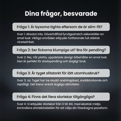 🔥HET FÖRSÄLJNING 49% RABATT🥰 MultiPants - slitstarka cargobyxor med hög stretch och flera fickor