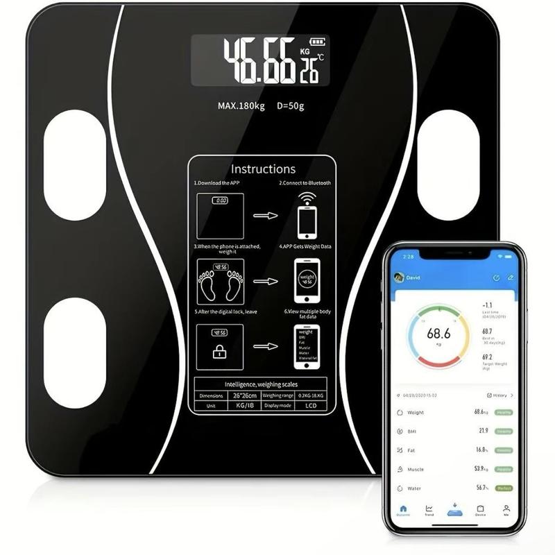 ⏳Sista dagen i rean – 50 % rabatt🔥Smart digital trådlös BMI-våg med LCD-skärm