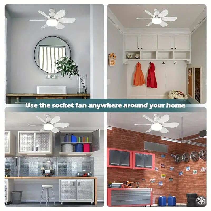 🔥 SmartBreez™ 40W LED-takfläkt med lampa ✨ Ultratis, 20,5” med fjärrkontroll 🎯 Perfekt för sovrum 😴, kök 👩‍🍳 & garage 🛠️ + GRATIS B22-adapter 🔌