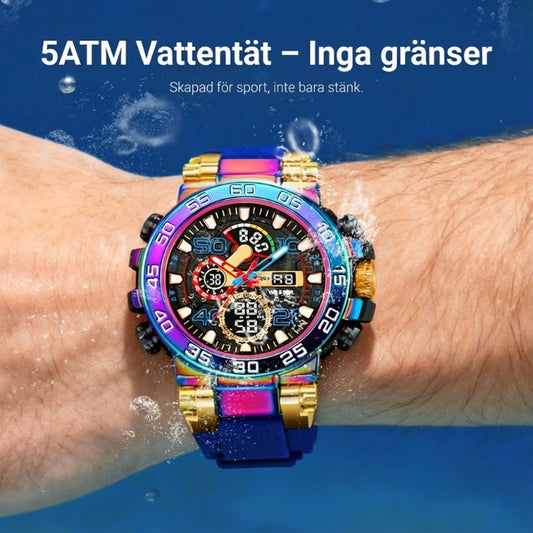 🔥Multifunktionell LED-vattentät digital klocka