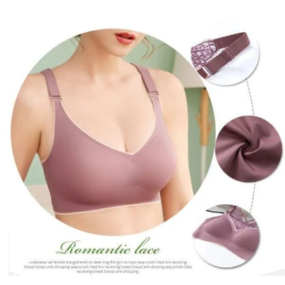 🦋 50% RABATT NU! 👙 Bygellös BH med Fjärilsbroderi – Is-silke Komfort & Lyft – Perfekt för Plus Size – Bär Hela Dagen 💕