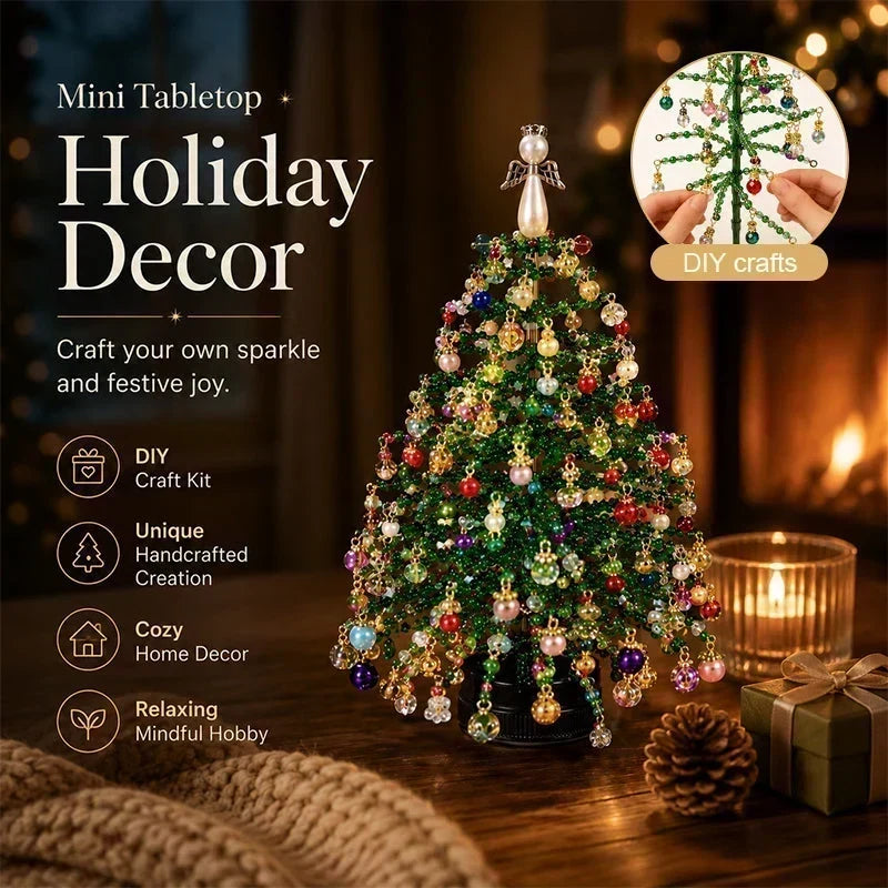 🎄 50% RABATT NU! DIY‑kit med pärlgran – komplett set med pärlor, ängeldekoration & instruktioner – skapa din egen glittrande juldekoration – perfekt present och pysselprojekt för hela familjen 🎅✨