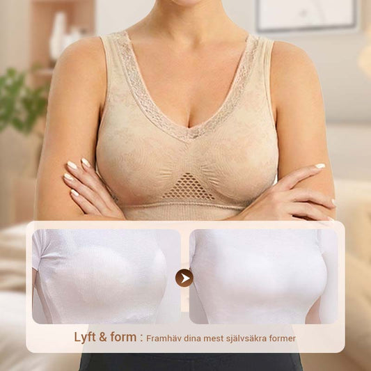 【✨1+1 gratis – 2 st】Bekväm lyftande behå i ren bomull utan knappar