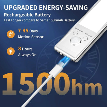 ✨🔥Snabba rea✨🔥 | 🔥3-färgad belysning, stämpelfri, smart sensor, magnetisk, uppladdningsbar LED-lampa💡