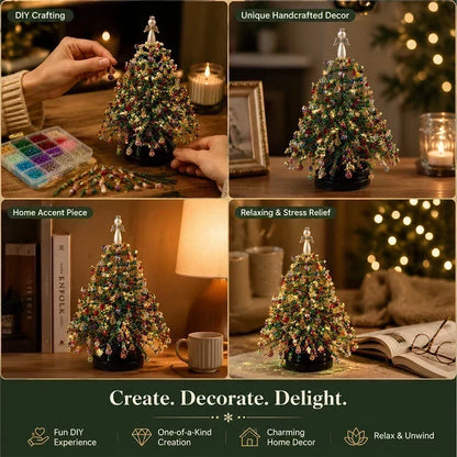 🎄 50% RABATT NU! DIY‑kit med pärlgran – komplett set med pärlor, ängeldekoration & instruktioner – skapa din egen glittrande juldekoration – perfekt present och pysselprojekt för hela familjen 🎅✨