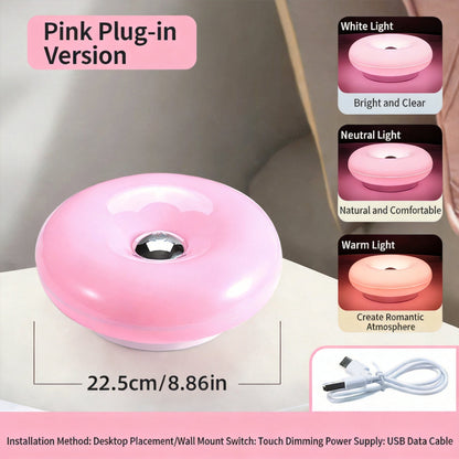 LED-bordslampa med donut-form och pekstyrning