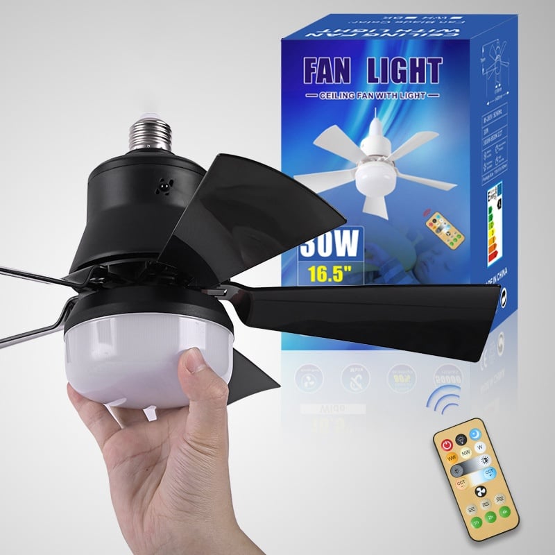 🔥 SmartBreez™ 40W LED-takfläkt med lampa ✨ Ultratis, 20,5” med fjärrkontroll 🎯 Perfekt för sovrum 😴, kök 👩‍🍳 & garage 🛠️ + GRATIS B22-adapter 🔌