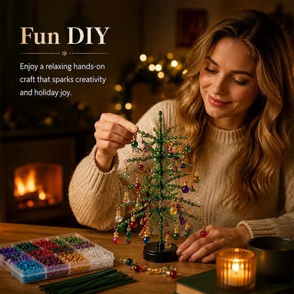 🎄 50% RABATT NU! DIY‑kit med pärlgran – komplett set med pärlor, ängeldekoration & instruktioner – skapa din egen glittrande juldekoration – perfekt present och pysselprojekt för hela familjen 🎅✨