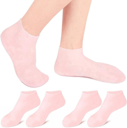 🔥Få 3 stycken för priset av 1!✨Njut av fotspa var som helst, när som helst!👣Fuktgivande fotmaskar, exfolierande silikonstrumpor