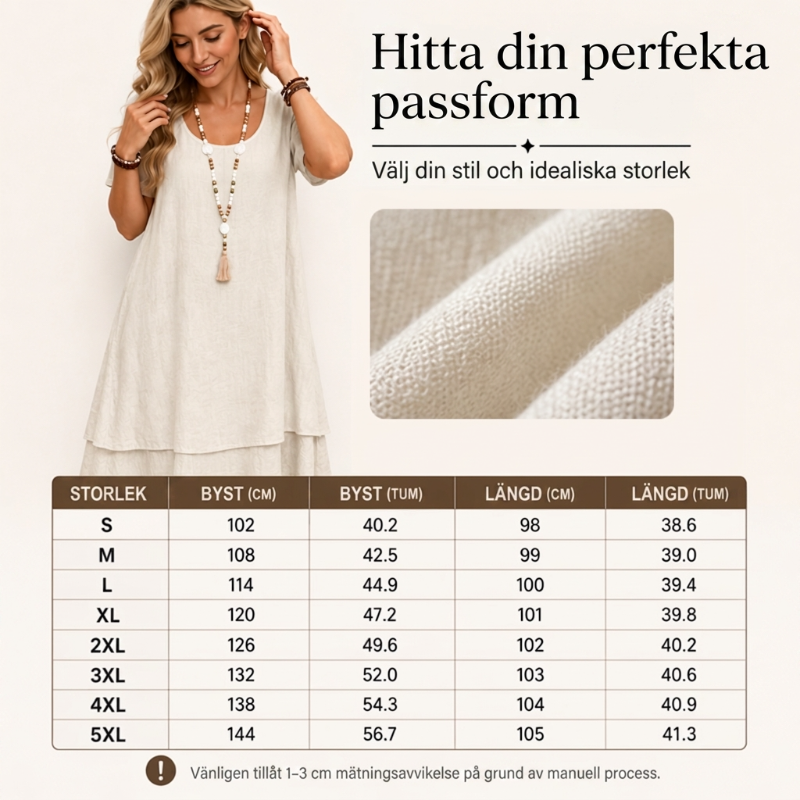 Kortärmad klänning i avslappnad stil med lös passform för damer