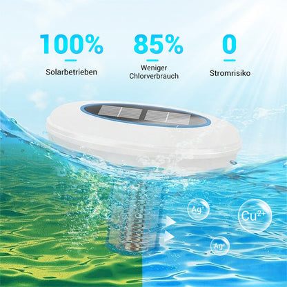 🏊 50% RABATT NU! ☀️ Solenergidriven Pooljonisator – Bästsäljare! Kristallklart Vatten Utan Kemi – Perfekt för Badpoolen 🌊