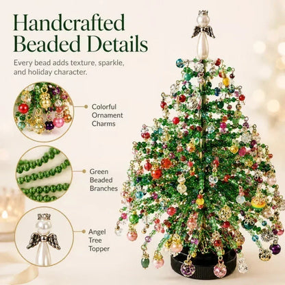 🎄 50% RABATT NU! DIY‑kit med pärlgran – komplett set med pärlor, ängeldekoration & instruktioner – skapa din egen glittrande juldekoration – perfekt present och pysselprojekt för hela familjen 🎅✨