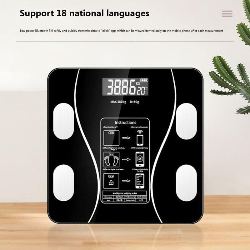 ⏳Sista dagen i rean – 50 % rabatt🔥Smart digital trådlös BMI-våg med LCD-skärm
