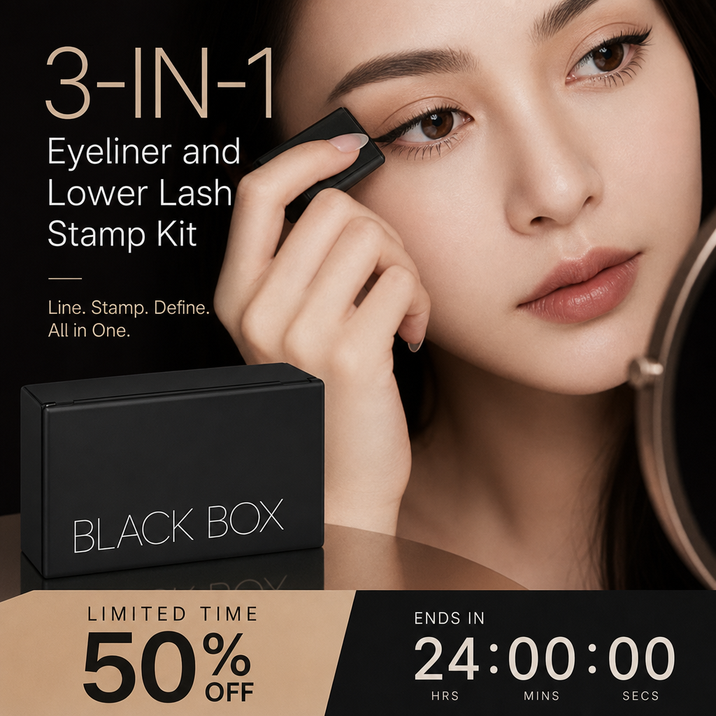 ✨50% RABATT NU! ✨3-i-1 Eyeliner och Undre Fransstämpelkit