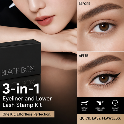 ✨50% RABATT NU! ✨3-i-1 Eyeliner och Undre Fransstämpelkit