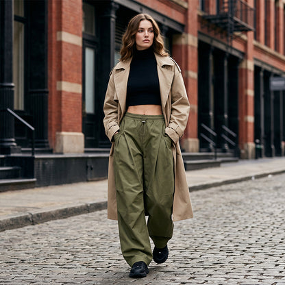 👖 50 % RABATT NU! 🏆 Voluminösa, veckade byxor i lanternstil – luftiga, eleganta och med vida ben – perfekta för en chic sommarlook eller ett formellt tillfälle ✨