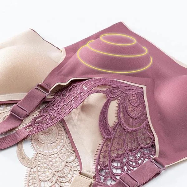 🦋 50% RABATT NU! 👙 Bygellös BH med Fjärilsbroderi – Is-silke Komfort & Lyft – Perfekt för Plus Size – Bär Hela Dagen 💕