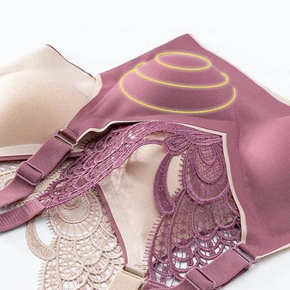 🦋 50% RABATT NU! 👙 Bygellös BH med Fjärilsbroderi – Is-silke Komfort & Lyft – Perfekt för Plus Size – Bär Hela Dagen 💕