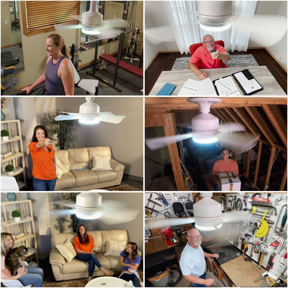 🔥 SmartBreez™ 40W LED-takfläkt med lampa ✨ Ultratis, 20,5” med fjärrkontroll 🎯 Perfekt för sovrum 😴, kök 👩‍🍳 & garage 🛠️ + GRATIS B22-adapter 🔌