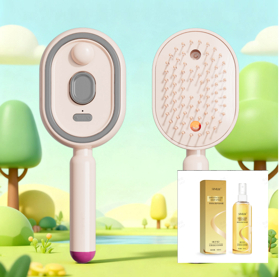 💆‍♀️ 50 % RABATT NU! 💧 Elektrisk spray & massage hårborste – lindrande hårbottenmassage, fin dimspray & slät hårvård, red ut trassel, näring & avkoppling ✨