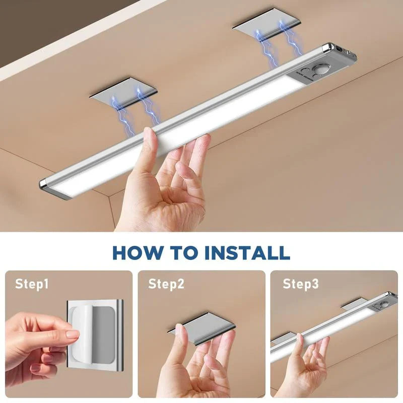 ✨🔥Snabba rea✨🔥 | 🔥3-färgad belysning, stämpelfri, smart sensor, magnetisk, uppladdningsbar LED-lampa💡