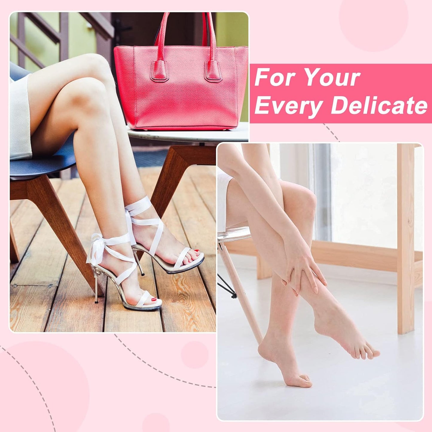 🔥Få 3 stycken för priset av 1!✨Njut av fotspa var som helst, när som helst!👣Fuktgivande fotmaskar, exfolierande silikonstrumpor