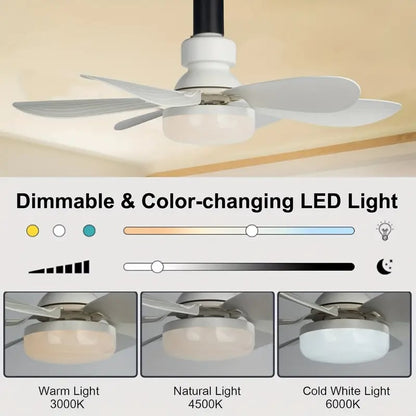 🔥 SmartBreez™ 40W LED-takfläkt med lampa ✨ Ultratis, 20,5” med fjärrkontroll 🎯 Perfekt för sovrum 😴, kök 👩‍🍳 & garage 🛠️ + GRATIS B22-adapter 🔌