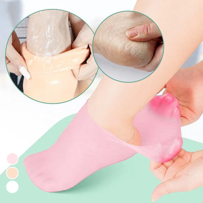 🔥Få 3 stycken för priset av 1!✨Njut av fotspa var som helst, när som helst!👣Fuktgivande fotmaskar, exfolierande silikonstrumpor