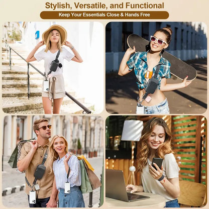 ❣️REA 50% RABATT📱Stor tvärremväska för mobil – justerbar längd, unisex passar alla stora storlekar för män och kvinnor🎒
