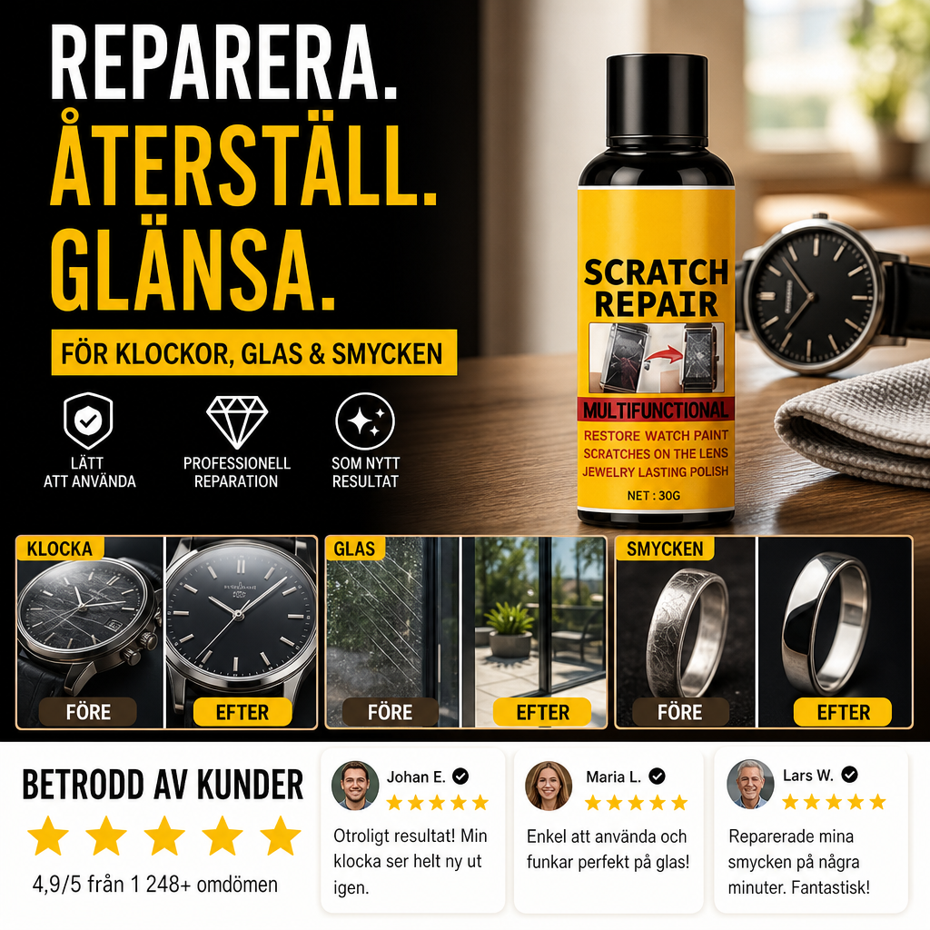 🔍 50% RABATT NU! Multifunktionell polish mot repor – återställer klarhet och glans på klockor, smycken, linser och metall ✨🛡️