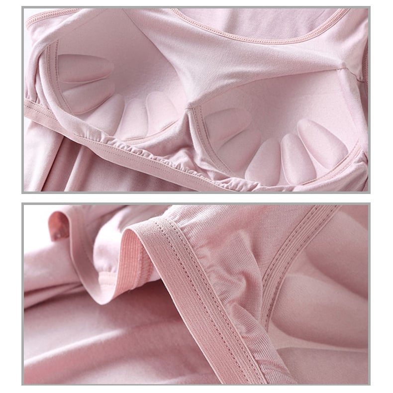 🎁Varm försäljning 50% rabatt👉Damlinne med inbyggd behå i klassisk enfärgad modellp🎉