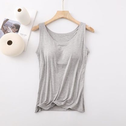 🎁Varm försäljning 50% rabatt👉Damlinne med inbyggd behå i klassisk enfärgad modellp🎉