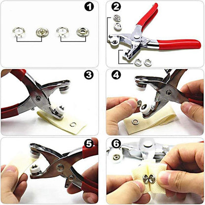 🧵 50% RABATT! 🔘 DIY-knappknäppningssats – Komplett Toolkit, Enkel Att Använda & Förstärker Dina Kläder ✂️