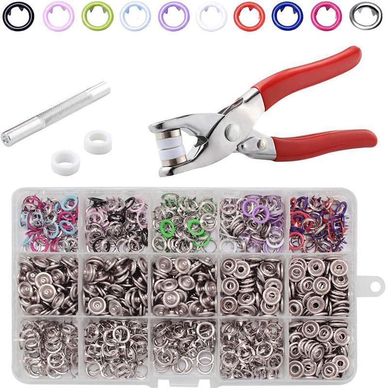 🧵 50% RABATT! 🔘 DIY-knappknäppningssats – Komplett Toolkit, Enkel Att Använda & Förstärker Dina Kläder ✂️