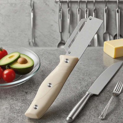 Multifunktionell grönsaksskalare – rakbladsvass, ergonomiskt trähandtag & flasköppnare – köp 2 få 1 gratis 🔪🥕