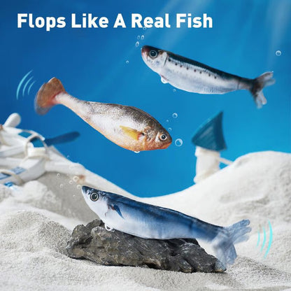 🔥KÖP MER SPARA MER🔥Realistisk hoppande fiskleksak för katter