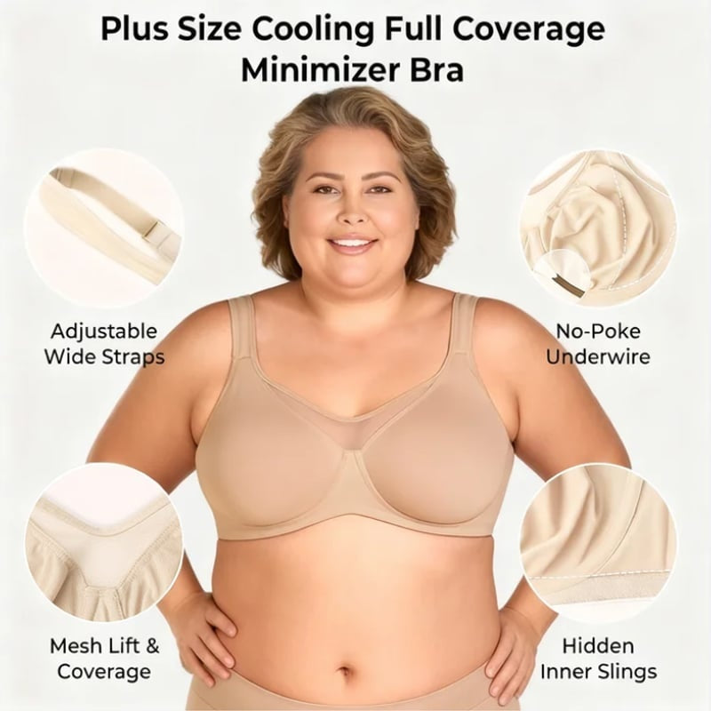 💗Dam Plus Size Kylande Fullkupig Minimizer-BH