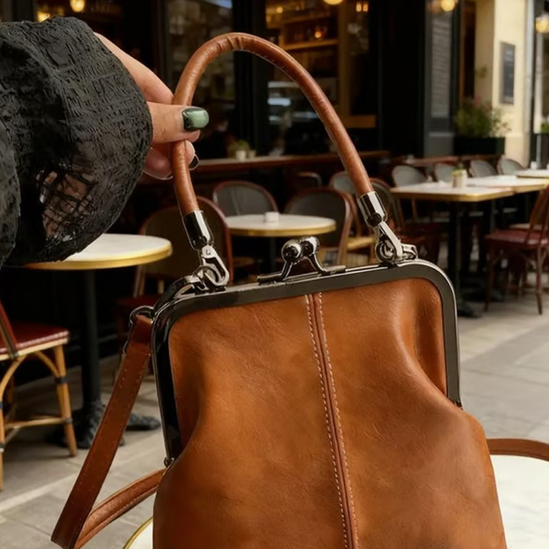 👜 50% RABATT!💕 Kiss Lock-väska för kvinnor med handtag på toppen ✨👛