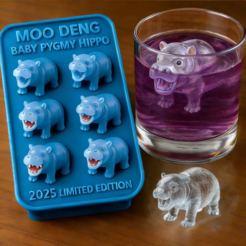 🐮Mini-is- och dessertform med 6 hål i form av en Highland-ko 🧊🍪 Söta 3D-isbitar för drycker, fester och presenter💕