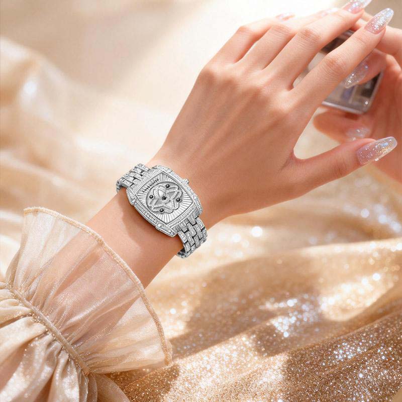 ⌚ 50% RABATT! 🔥 Strassprydd kvartsklocka för dam – Glittrande & elegant – Tidlös design, perfekt för vardag eller fest – lyxigt uttryck till ett bra pris ✨