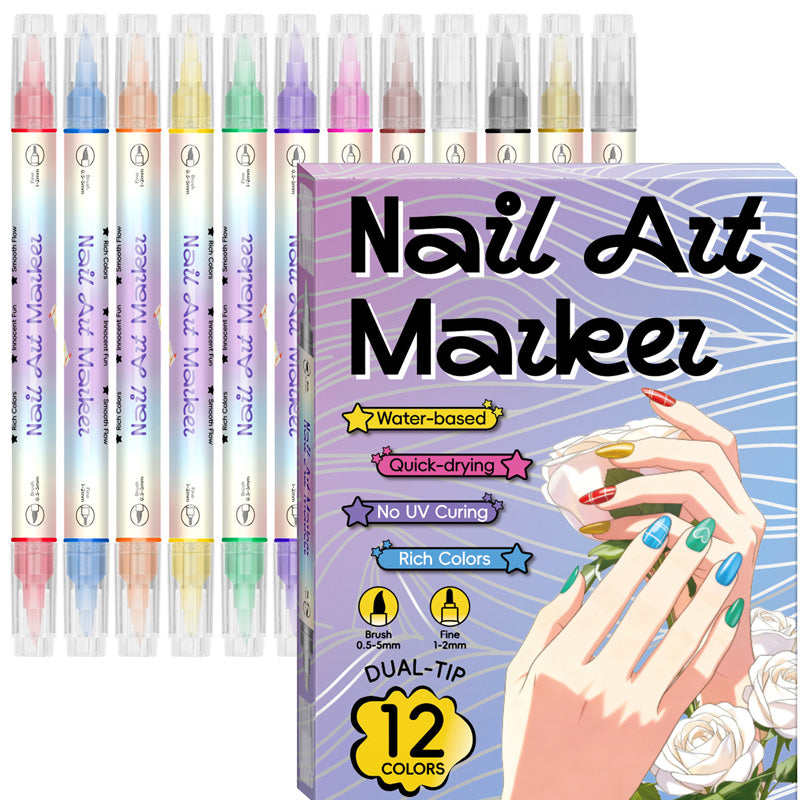 💸🚫 50% RABATT! Dual-tip nagelpennor – salongskvalitet hemma 💅✨