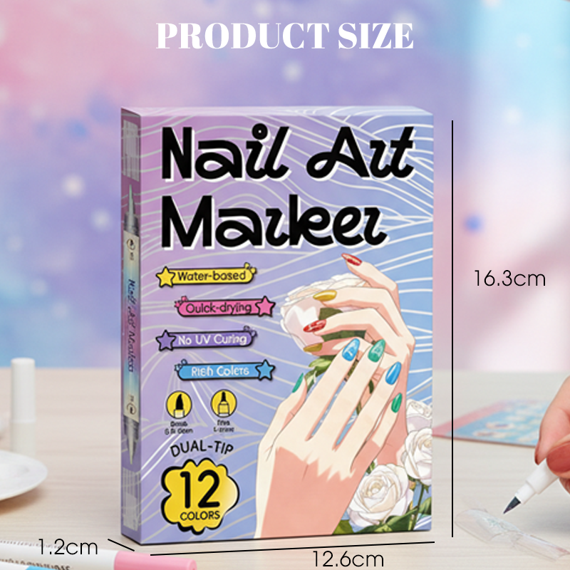 💸🚫 50% RABATT! Dual-tip nagelpennor – salongskvalitet hemma 💅✨