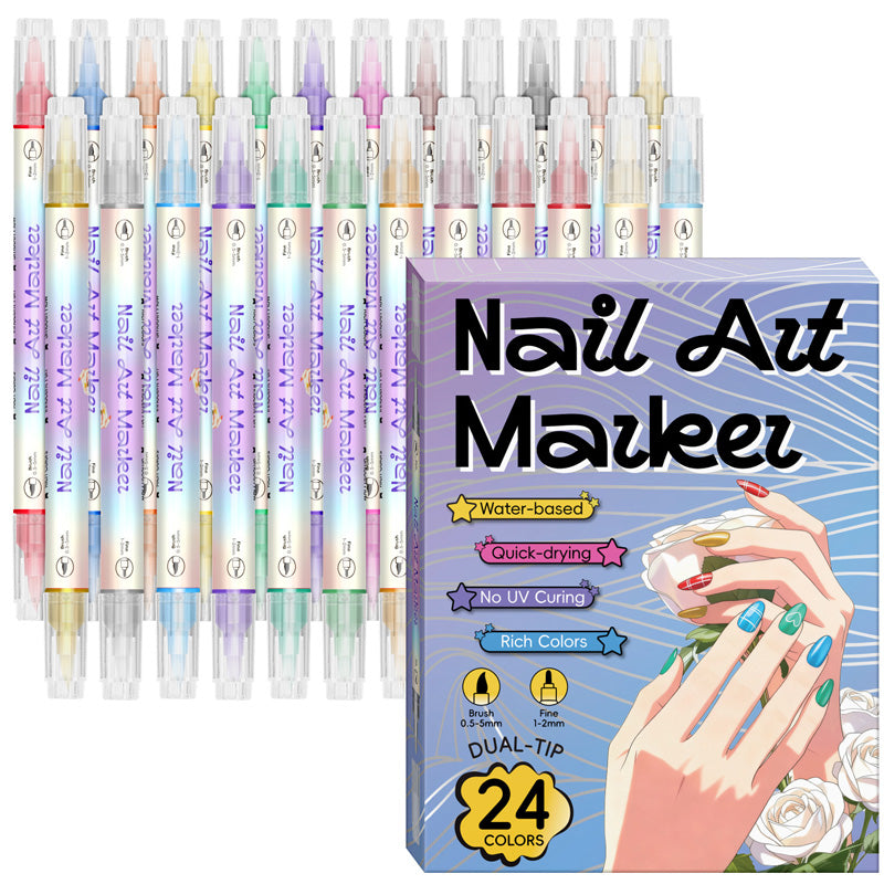 💸🚫 50% RABATT! Dual-tip nagelpennor – salongskvalitet hemma 💅✨
