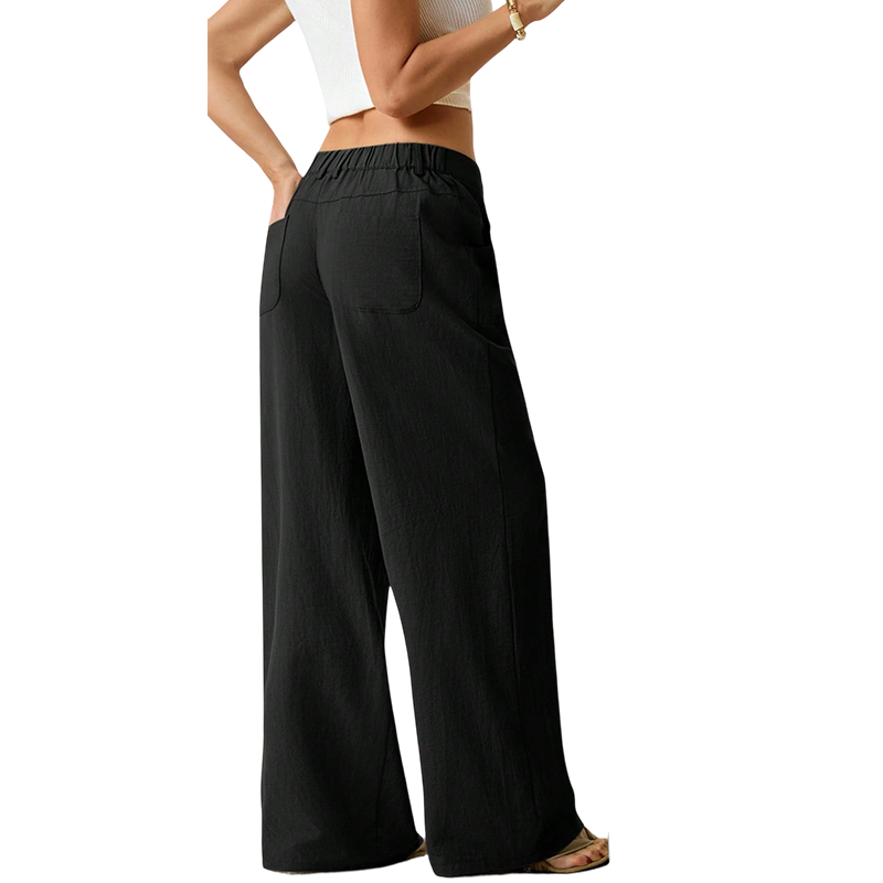 👖 50% RABATT NU! ✨ Dambyxor med Hög Midja & Vida Ben – Sval & Smickrande – Perfekt för Vår, Sommar & Semester 🌿