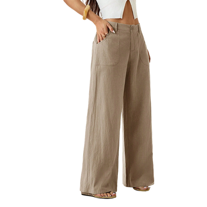 👖 50% RABATT NU! ✨ Dambyxor med Hög Midja & Vida Ben – Sval & Smickrande – Perfekt för Vår, Sommar & Semester 🌿