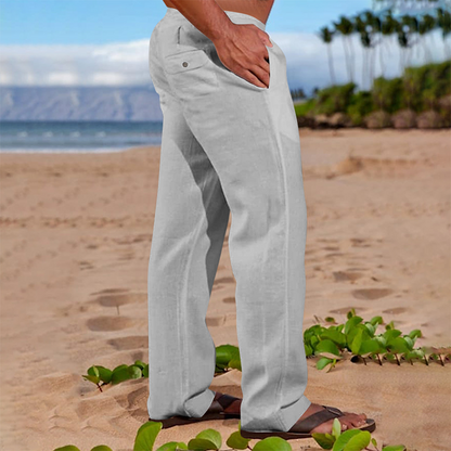 👖 Bekvämlighet utan krångel: Vardagliga herrbyxor med raka ben ✨